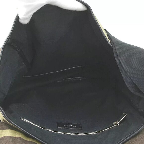 Auth SAINT LAURENT Camouflage Crossbody Shoulder Bag Khaki Canvas - r10401a - Picture 13 of 16